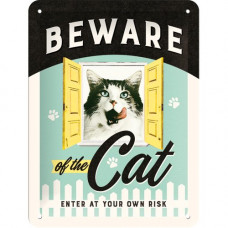 Beware of the Cat Sign - Large
